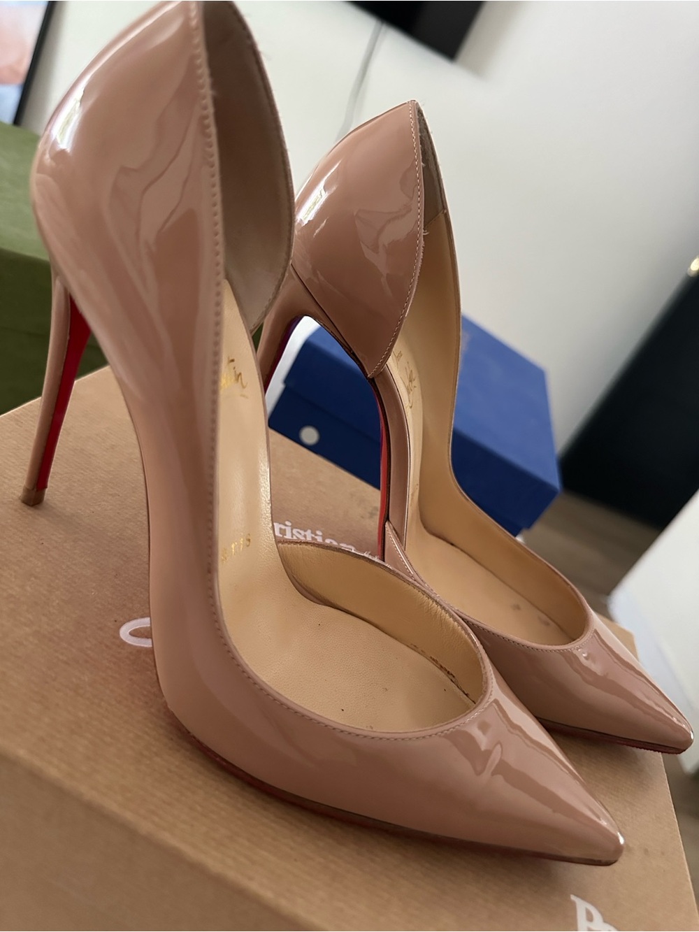 Christian Louboutin Iriza 100mm Nude Patent